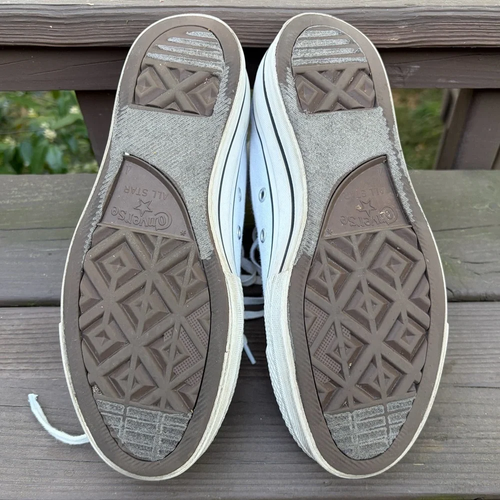 Converse White High-Top Sneakers - Picture 6 of 10